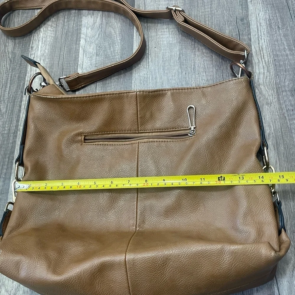 Kasqo Amazon leather hobo shoulder bag brown classic tote Westerncore essential